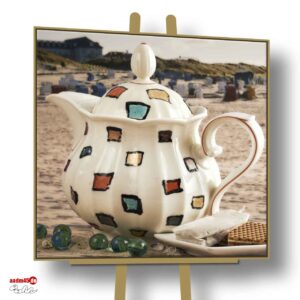 Edition 22 Am Strand 100x100 cm Wandbild