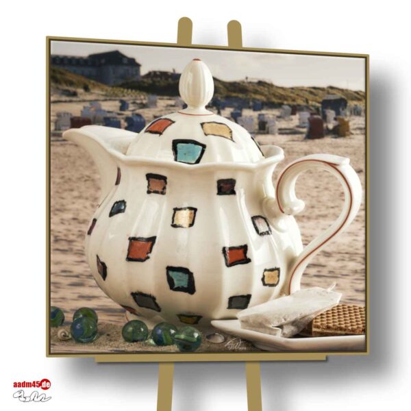 Edition 22 Am Strand 100x100 cm Wandbild
