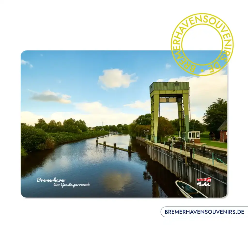 Bremerhaven Am Geestesperrwerk Glasschneidebrett