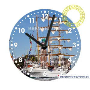 Bremerhaven CUAUHTÉMOC Lütte Sail 2008 Wanduhr