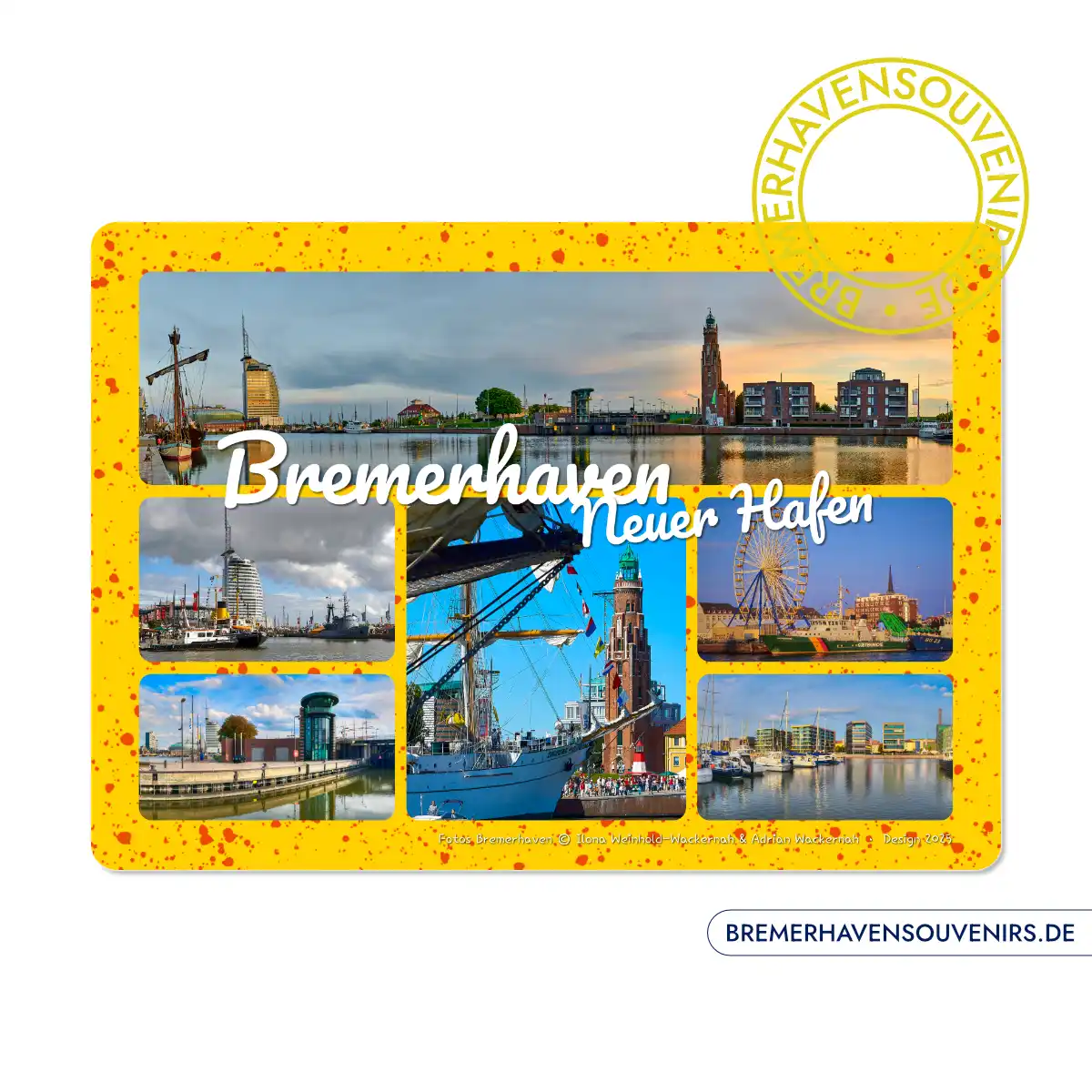 Bremerhaven Neuer Hafen Combo Glasschneidebrett – Bild 1