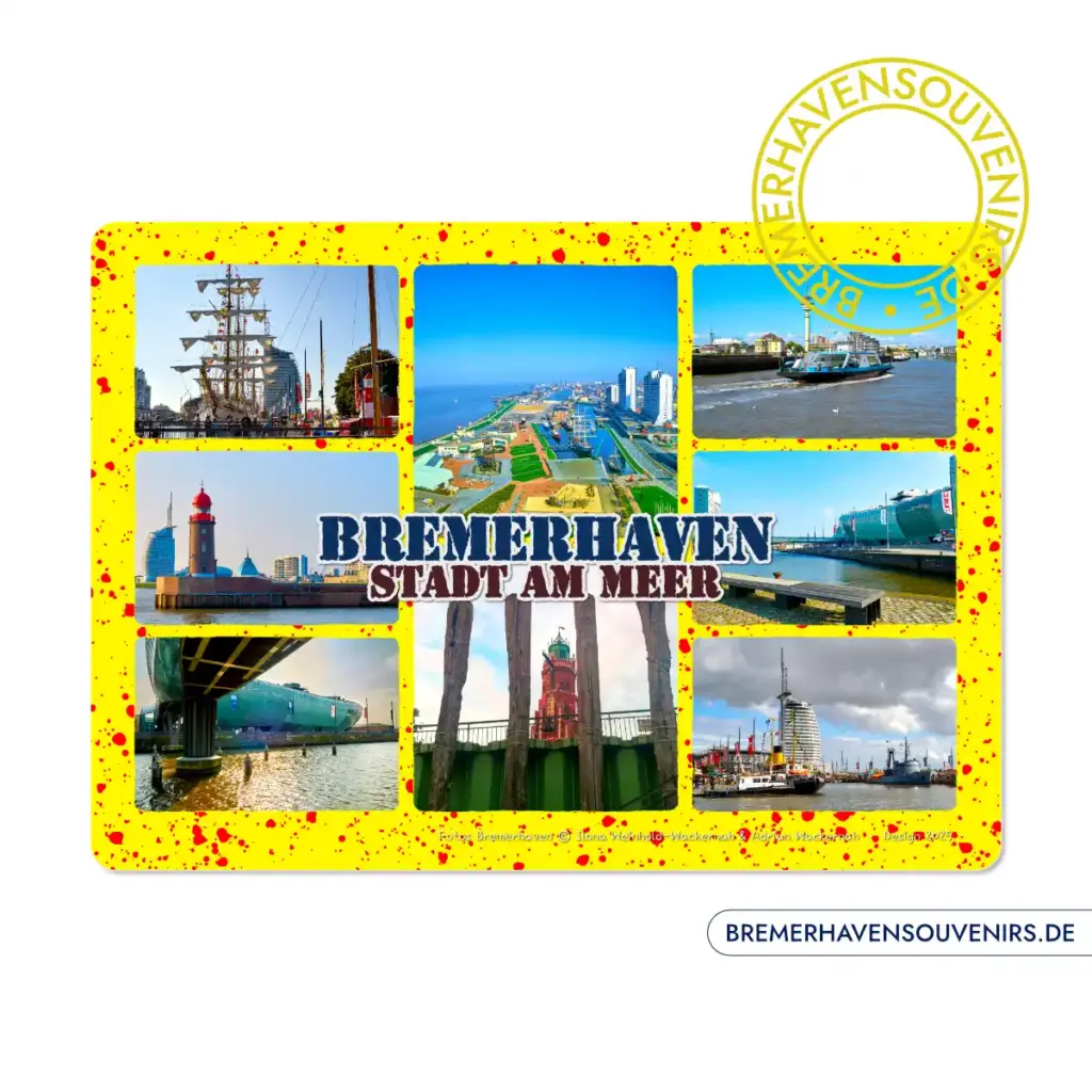 Bremerhaven Stadt am Meer Combo Glasschneidebrett