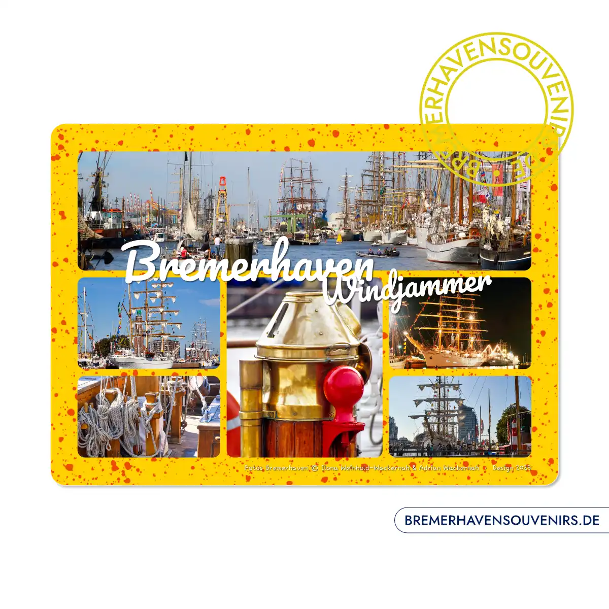 Bremerhaven Windjammer Combo Glasschneidebrett – Bild 1