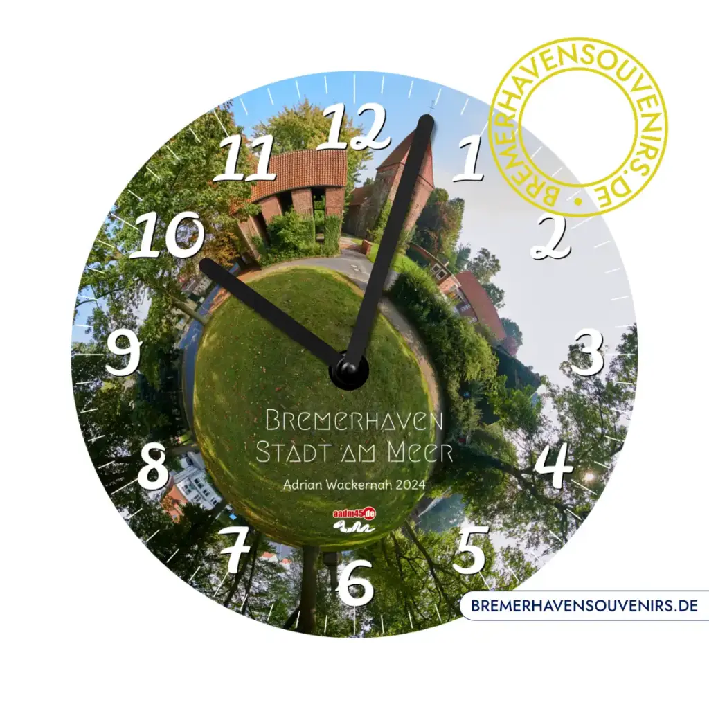 Bremerhaven Wulsdorf Dionysiuskirche Little Planet Wanduhr