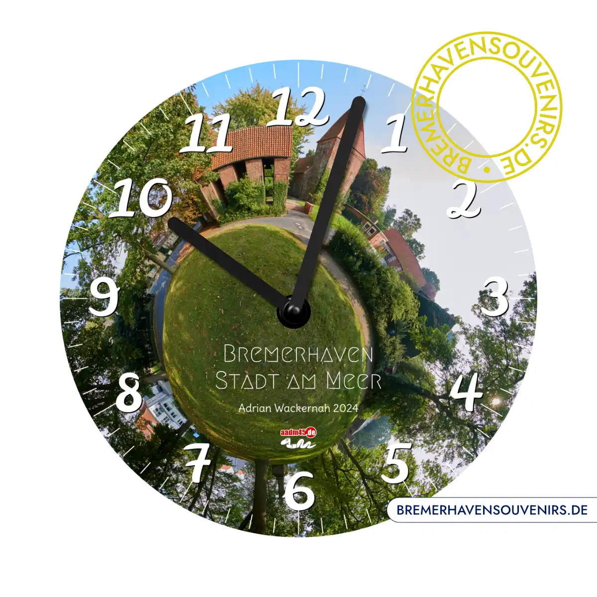 Bremerhaven Wulsdorf Dionysiuskirche Little Planet Wanduhr – Bild 1