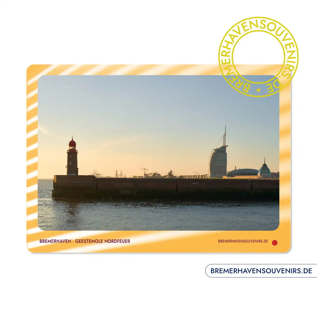 Bremerhaven Geestemole Nordfeuer Glasschneidebrett – Bild 1