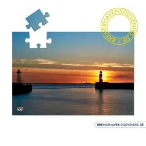 Bremerhaven Geestemole im Sonnenuntergang Puzzle