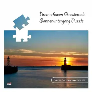 Bremerhaven Geestemole im Sonnenuntergang Puzzle