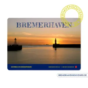 Bremerhaven Geestemole im Sonnenuntergang Glasschneidebrett – Bild 2