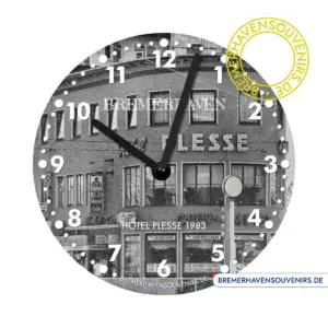 Bremerhaven Hotel Plesse 1983 Wanduhr