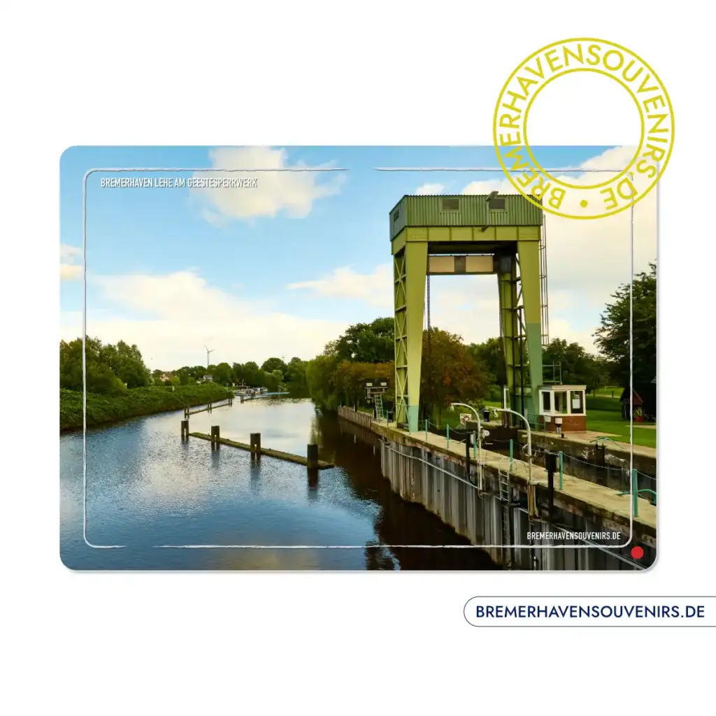 Bremerhaven Am Geestesperrwerk Glasschneidebrett