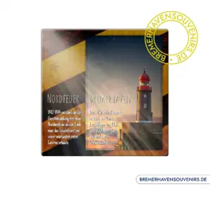 Bremerhaven Leuchtturm Geestemole Nordfeuer Keramikfliese – Bild 1