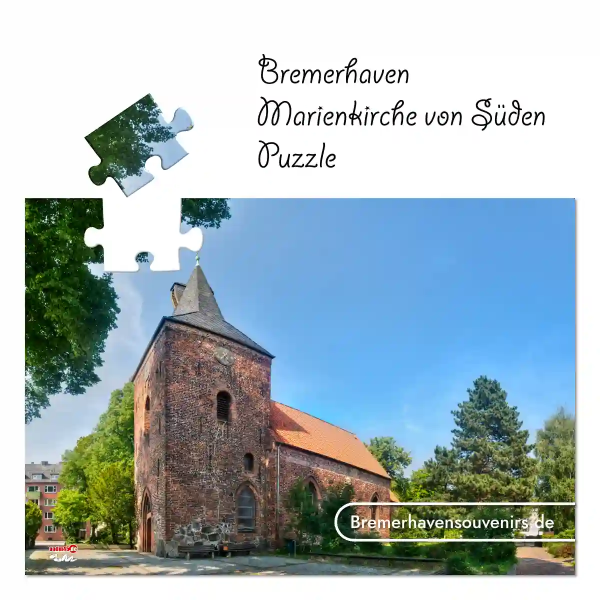 Bremerhaven Marienkirche von Süden Puzzle – Bild 1