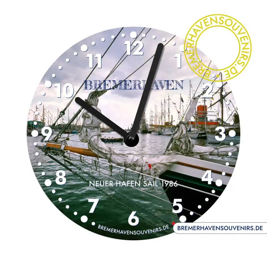 Bremerhaven Neuer Hafen Windjammer Sail 1986 Wanduhr