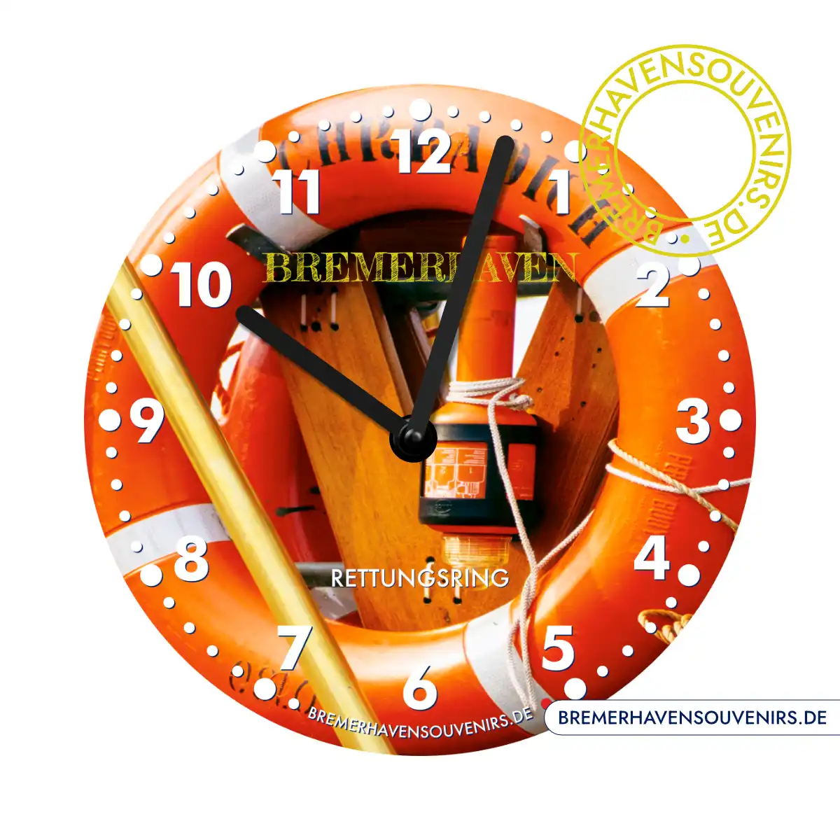 Bremerhaven Rettungsring Christian Radich 1990 Wanduhr – Bild 1