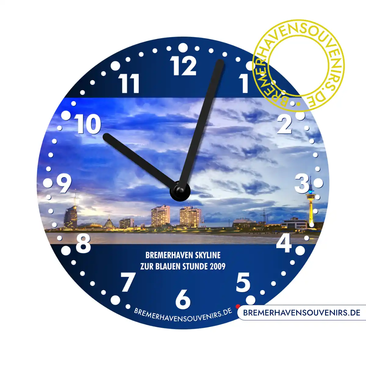 Bremerhaven Skyline zur Blaue Stunde Uhr – Bild 1