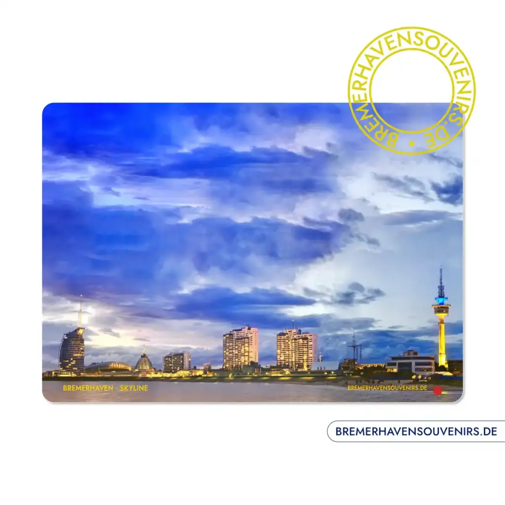 Bremerhaven Skyline Blaue Stunde Schneidebrett