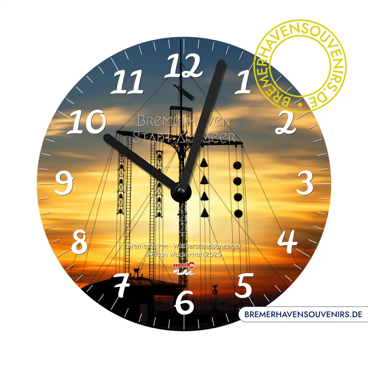 Bremerhaven Wasserstandsanzeiger Wanduhr – Bild 1