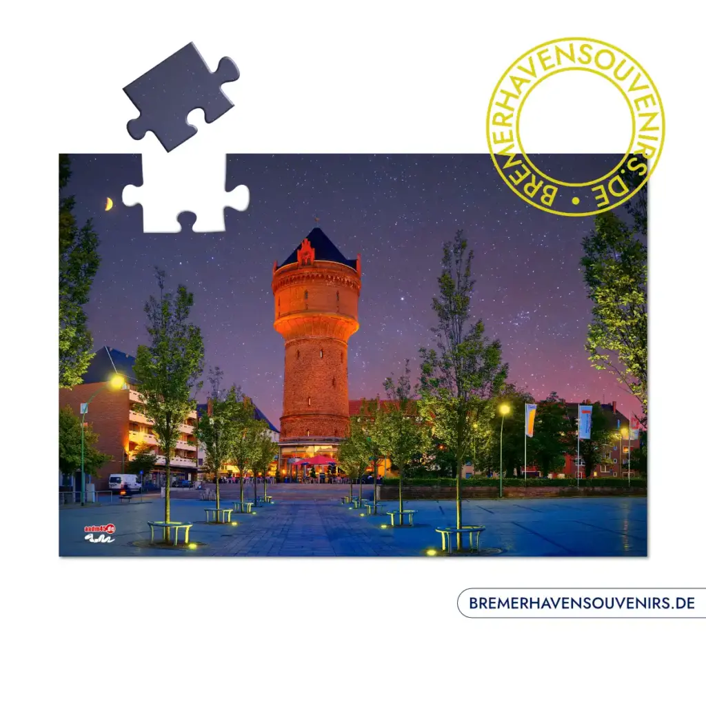 Bremerhaven Geestemünde Wasserturm Blaue Stunde Puzzle