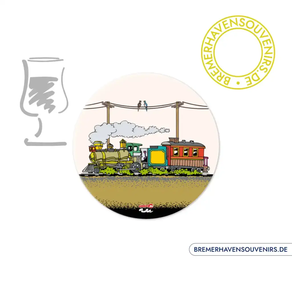 Design Eisenbahn Glasuntersetzer