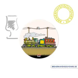 Design Eisenbahn Glasuntersetzer