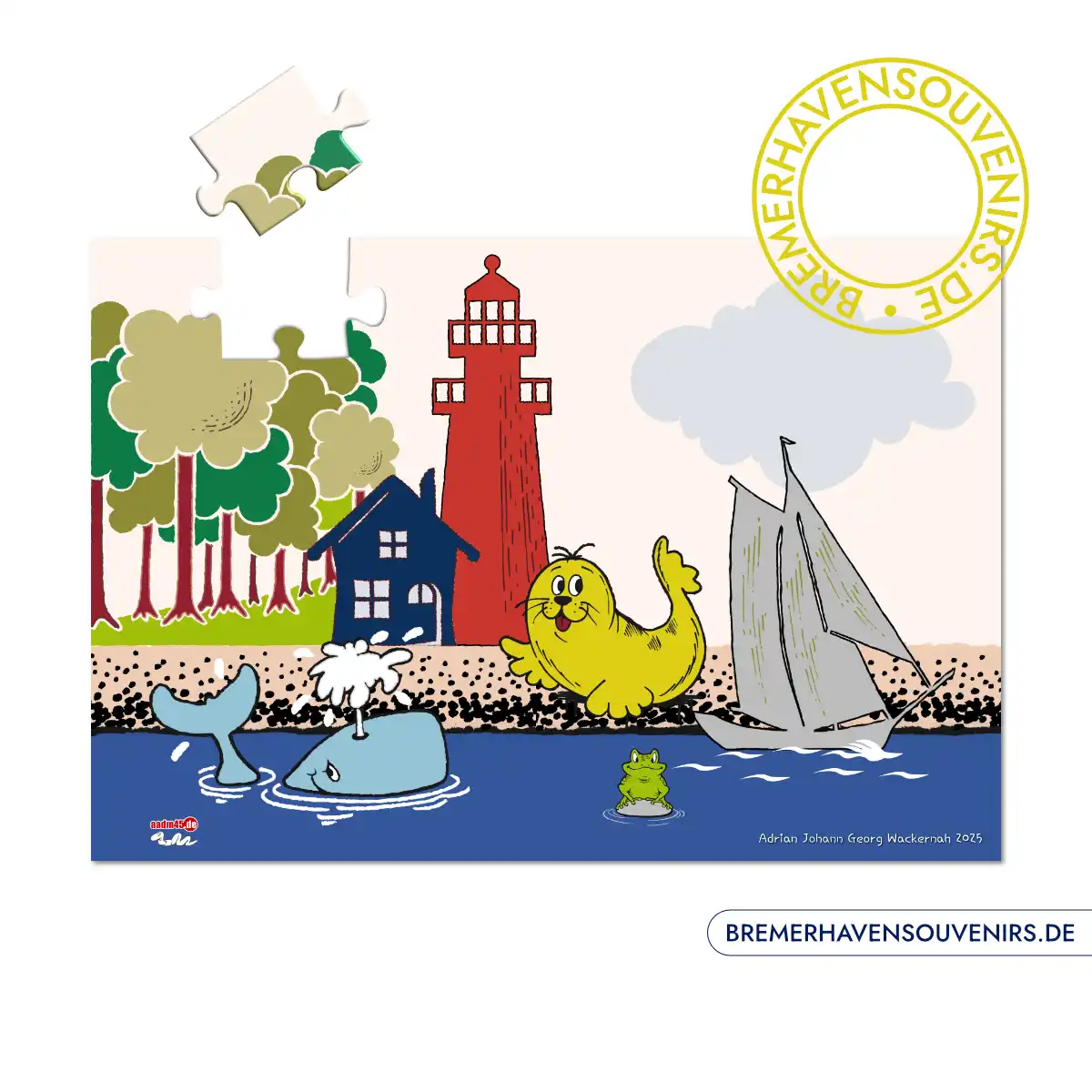 Design Hafenszene Puzzle – Bild 1