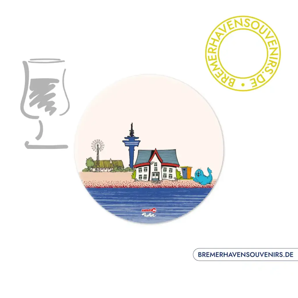 Design Haus am Wasser Glasuntersetzer