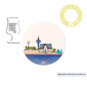 Design Haus am Wasser Glasuntersetzer