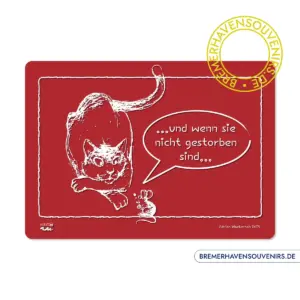 Design Katze »…und wenn sie nicht gestorben sind…« Glasschneidebrett