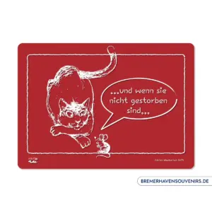Design Katze »…und wenn sie nicht gestorben sind…« Glasschneidebrett