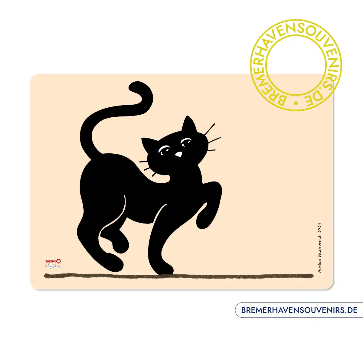 Design Katze stolziert Glasschneidebrett – Bild 1