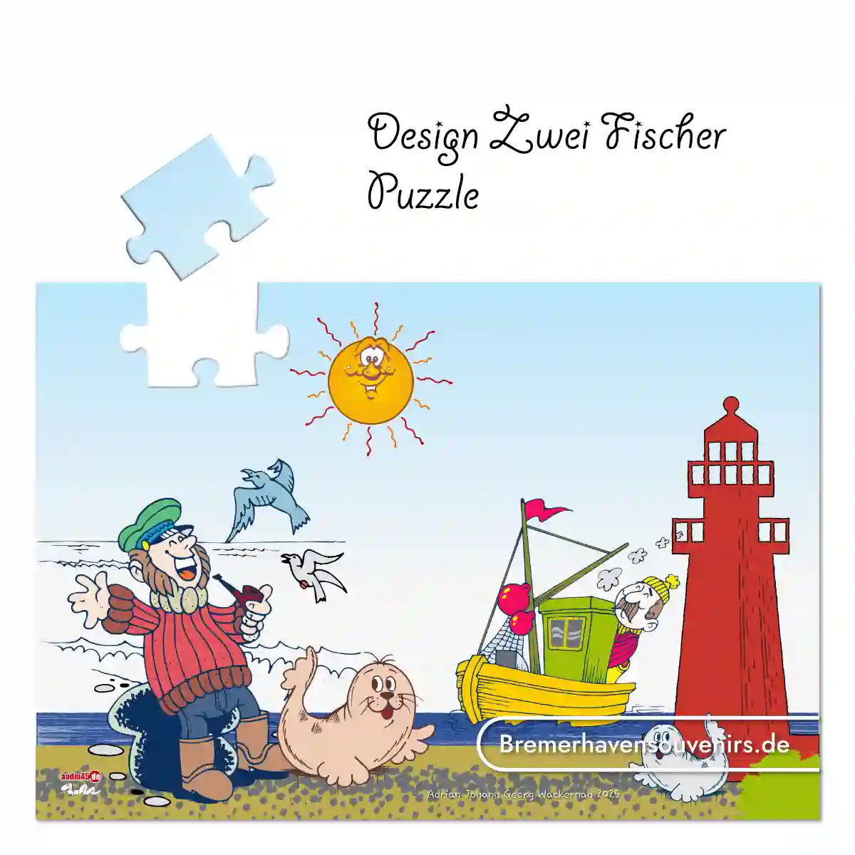 Design Zwei Fischer Puzzle – Bild 1