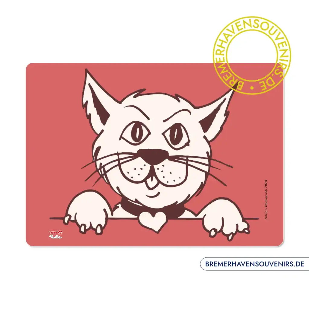 Design mit Katze Glasschneidebrett