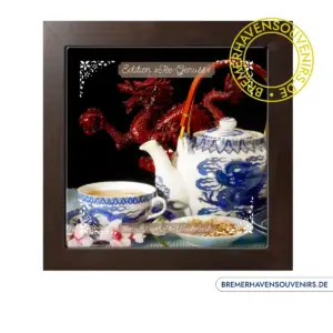 Edition Tee-Genuss China blau Keramikfliese – Bild 2