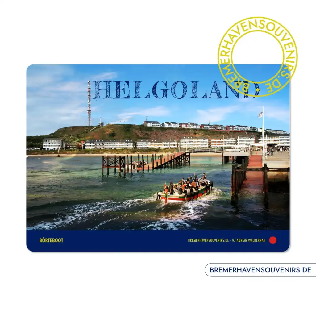 Helgoland Börteboot Glasschneidebrett