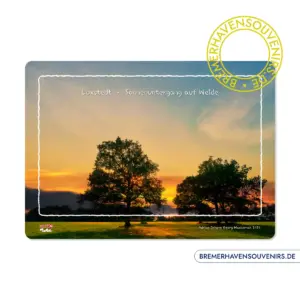 Loxstedt Sonnenuntergang auf Weide Glasschneidebrett