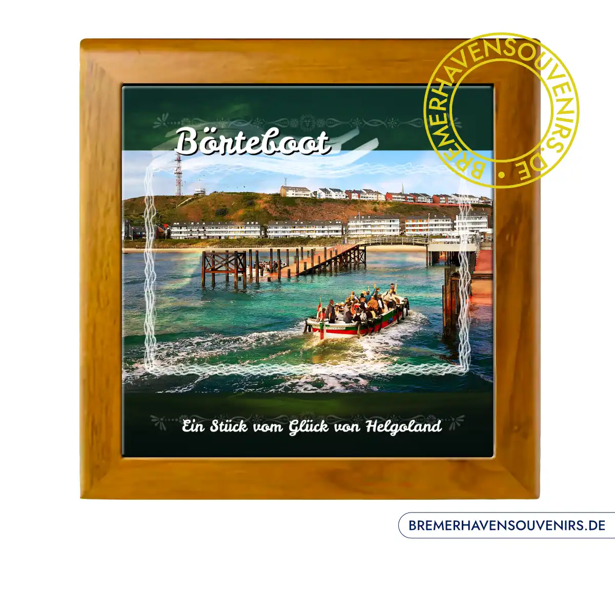 Helgoland Börteboot Keramikfliese – Bild 2
